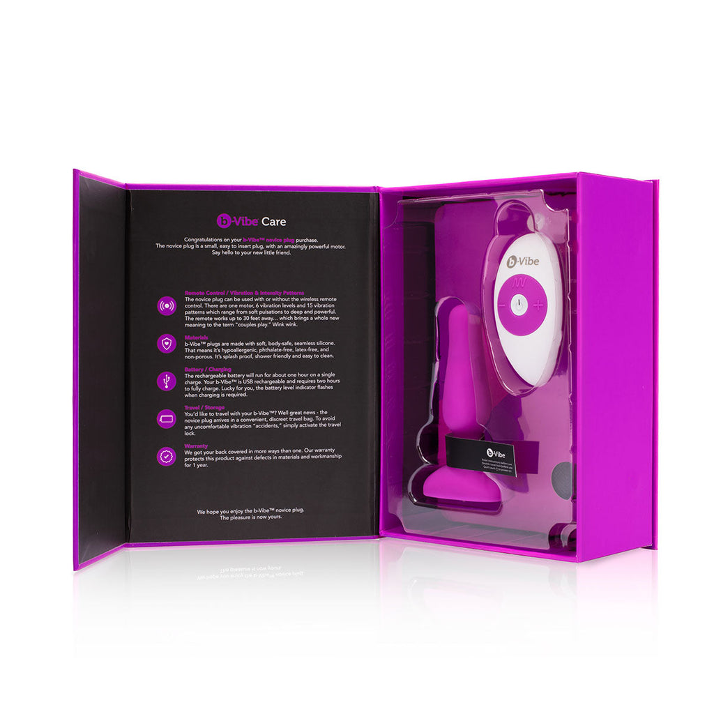 b-Vibe Novice Anal Plug - Fuchsia