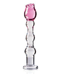 Icicles No. 12 Rose Tip Glass Massager Clear