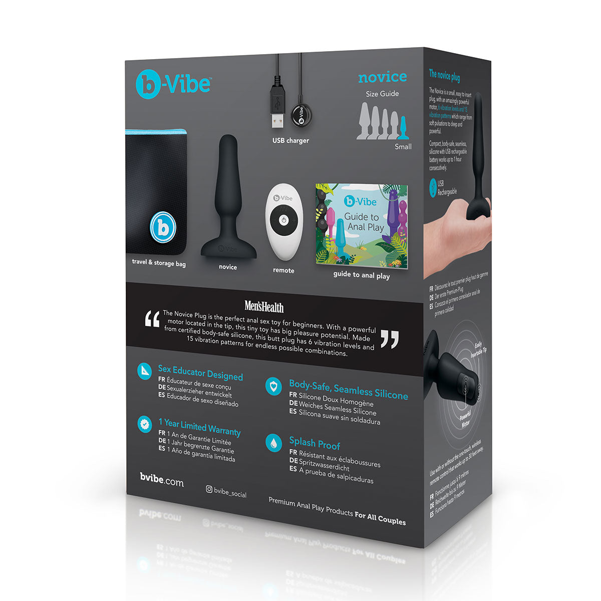 b-Vibe Novice Anal Plug - Black