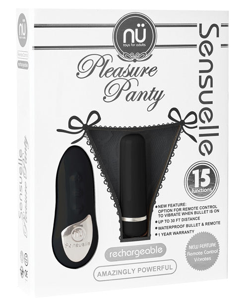 Nu Sensuelle Pleasure Panty - Black