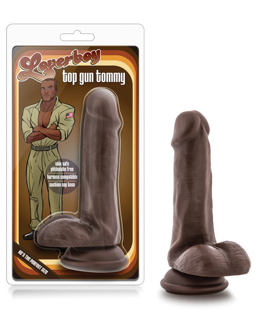 Coverboy Top Gun Tommy 6" Realistic Dildo - Brown