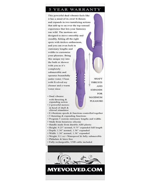Thick & Thrust Bunny Rabbit Vibrator - Purple