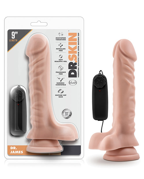 Dr. James 9" Vibrating Dildo - Vanilla