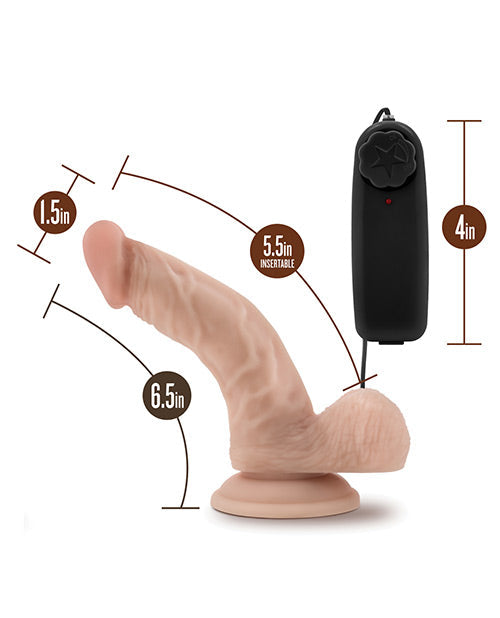 Dr. Ken 6.5" Vibrating Dildo  - Vanilla