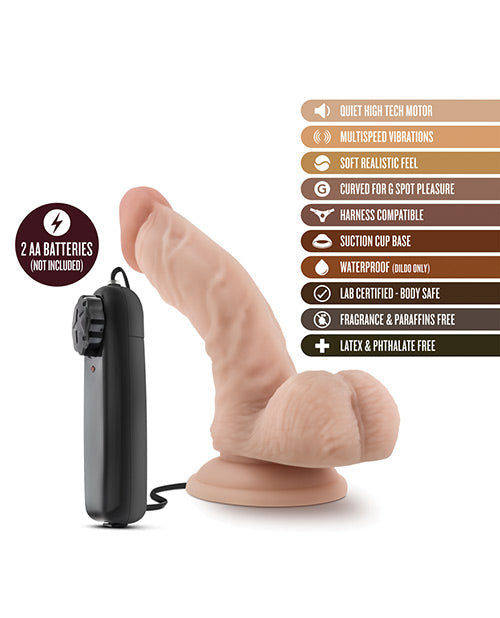 Dr. Ken 6.5" Vibrating Dildo  - Vanilla