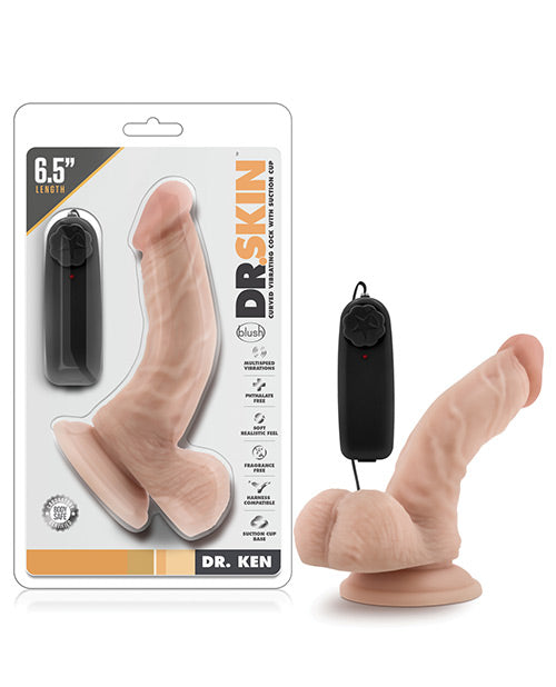 Dr. Ken 6.5" Vibrating Dildo  - Vanilla