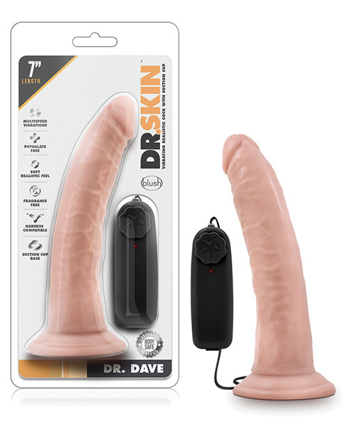 Dr. Dave 7" Vibrating Dildo - Vanilla