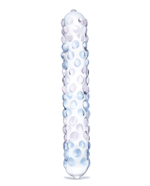 Glas Purple Rose Nubby 7 inch Glass Dildo