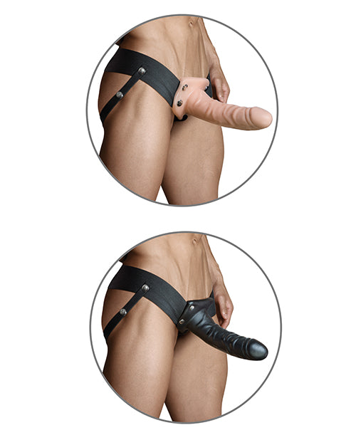 Dr. Skin 6" Hollow Strap On - Vanilla
