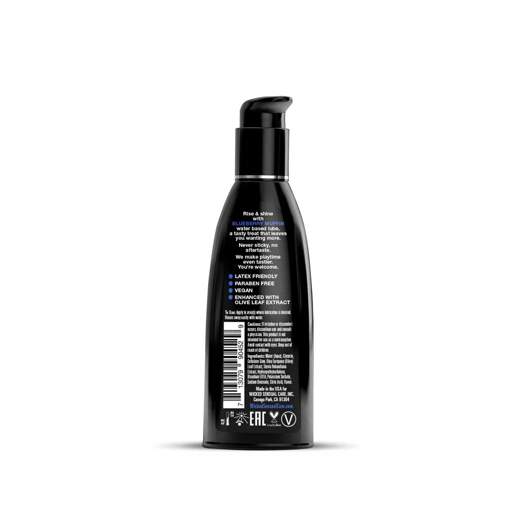 Aqua Blueberry Muffin Flavored Water Based Intimate Lubricant - 2 Fl. Oz.
