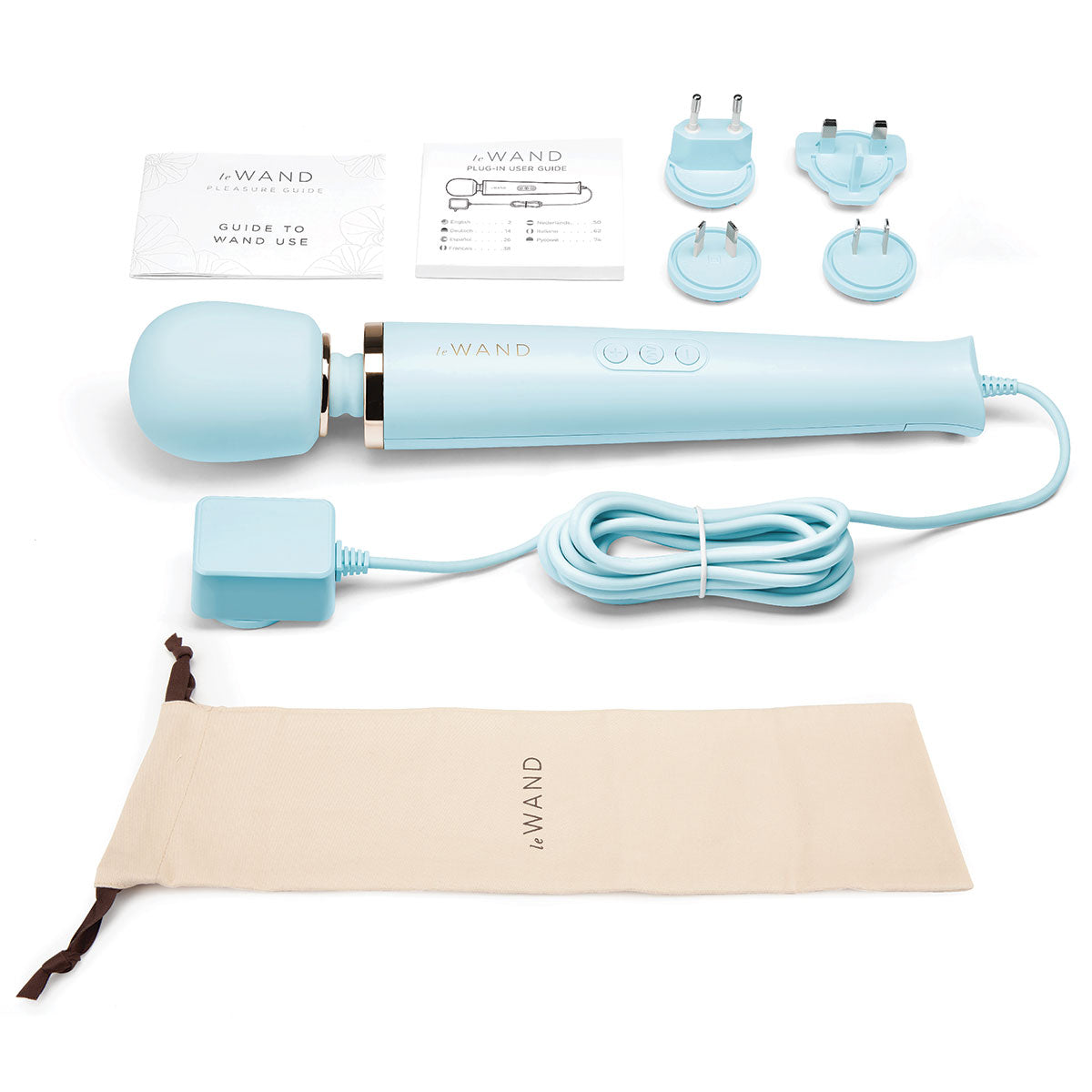 Le Wand Plug-In Vibrating Wand Massager - Blue