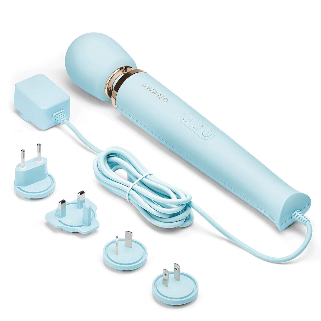 Le Wand Plug-In Vibrating Wand Massager - Blue
