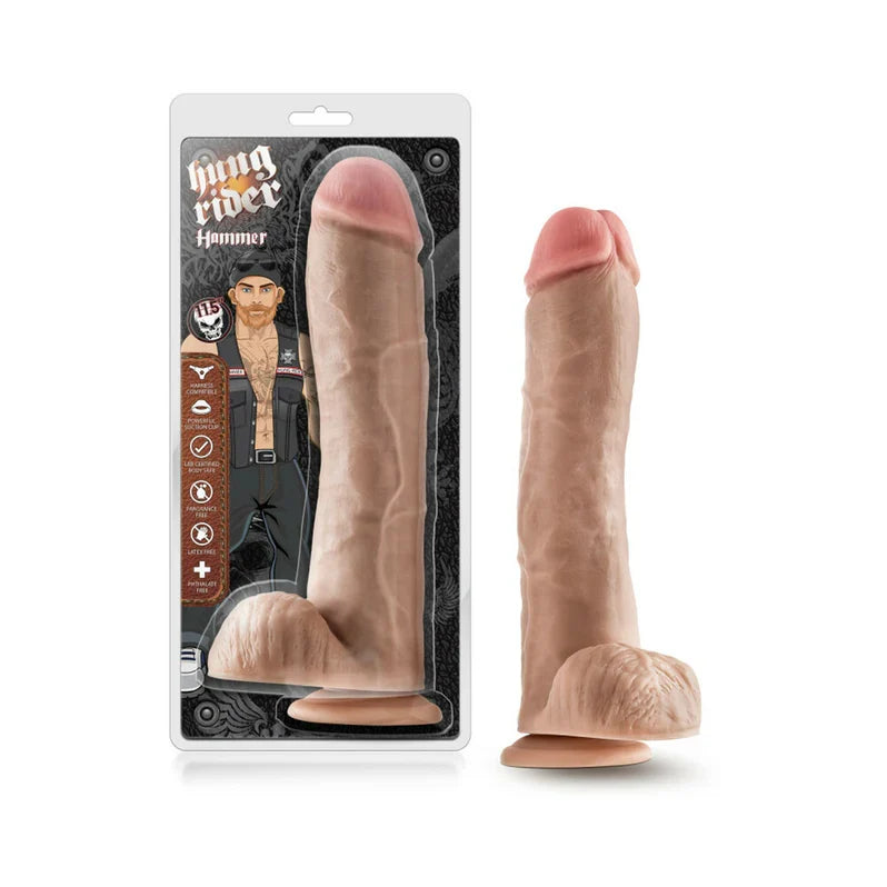 Hung Rider Hammer 11.5" Dildo - Flesh
