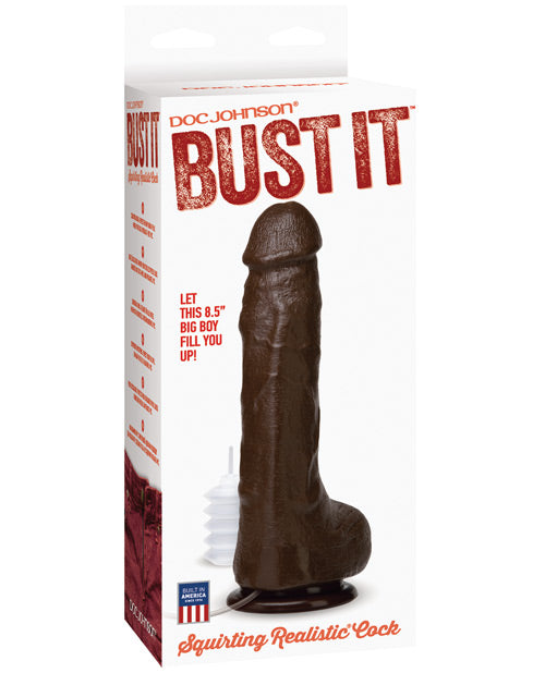 Bust It 8.5" Squirting Dildo - Black