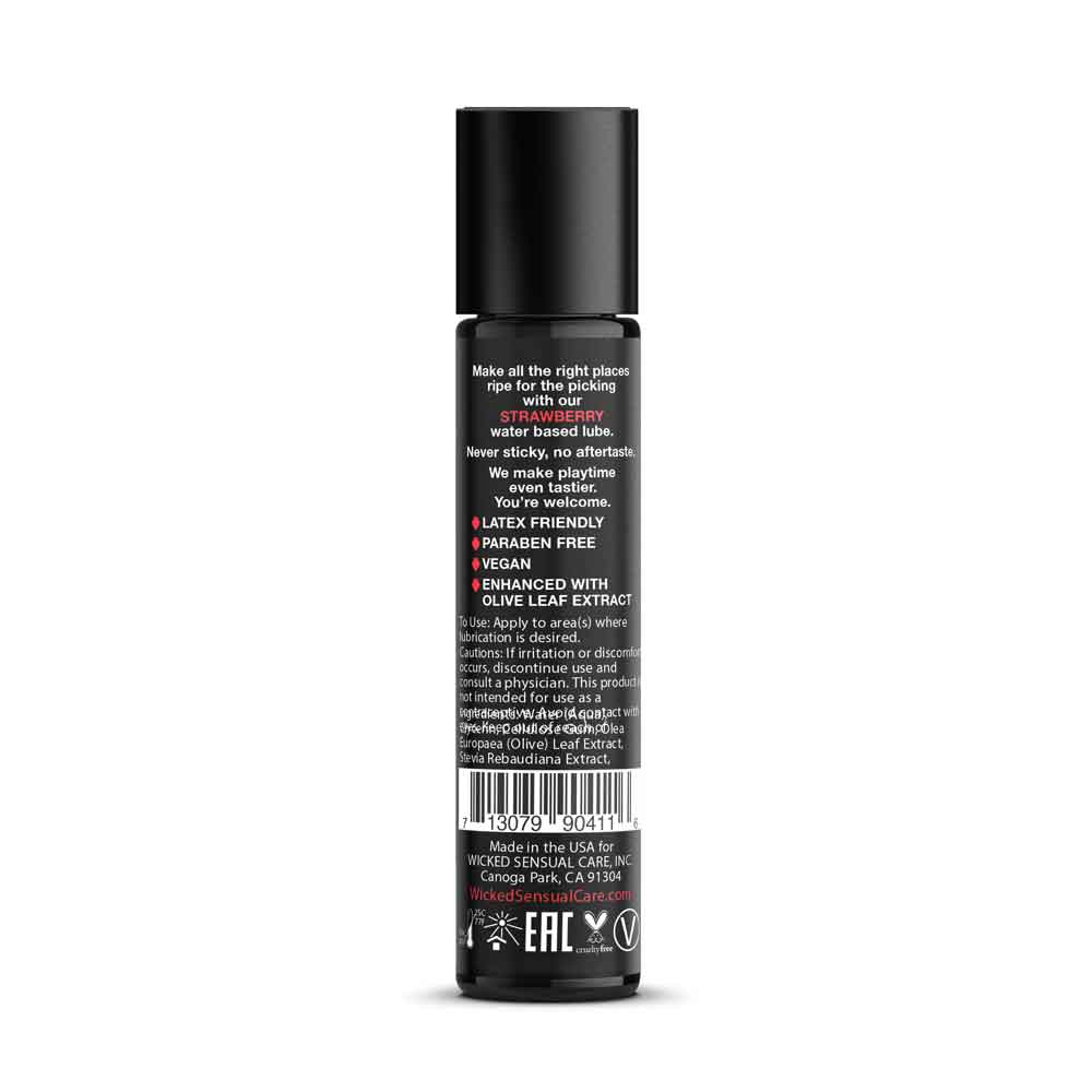 Aqua Strawberry Flavored Water Based Intimate Lubricant - 1 Fl. Oz.