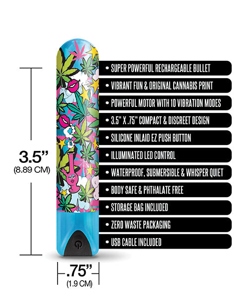 Buzzed 3.5" Rechargeable Bullet - Blue
