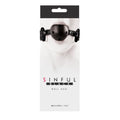 Sinful Vinyl Ball Gag Black