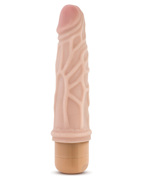 Dr. Skin Vibe 3 - 7.25" Vibrating Dildo - Beige