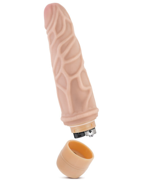Dr. Skin Vibe 3 - 7.25" Vibrating Dildo - Beige