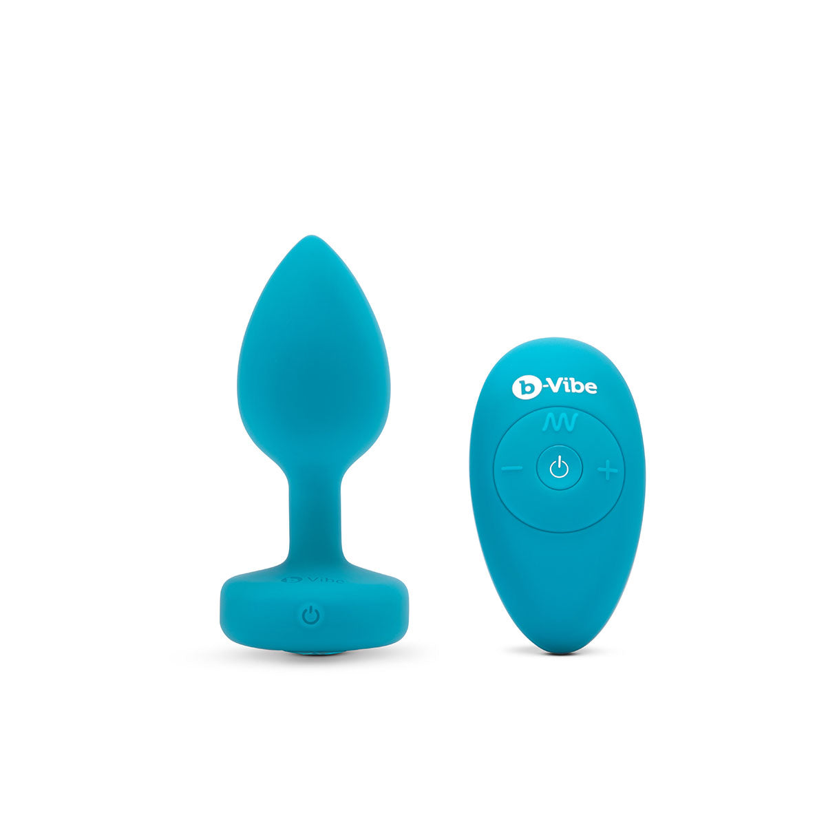 b-Vibe Vibrating Jewel Plug S/M - Aqua