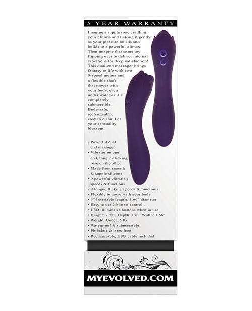 Thorny Rose Dual End Massager - Purple