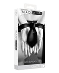 Black & White Satin Bondage Tie - Black