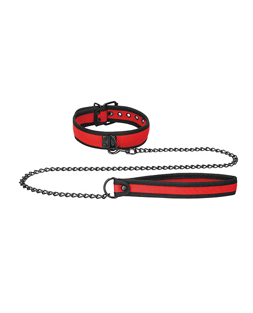 Shots Ouch Puppy Play Puppy Collar & Leash - Red