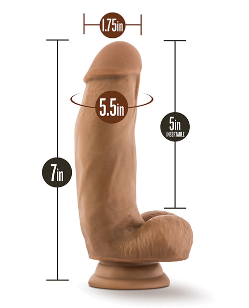Dr. Samuel 7" Dildo with Balls - Mocha