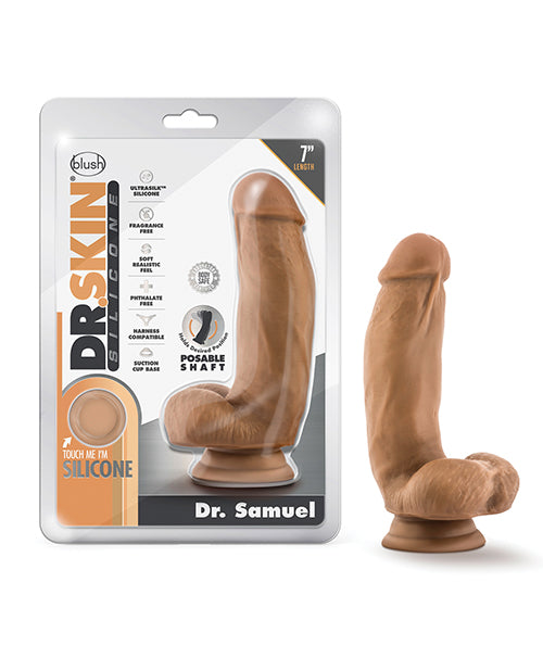 Dr. Samuel 7" Dildo with Balls - Mocha