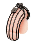 Blue Line Prisoner Cock Cage Black