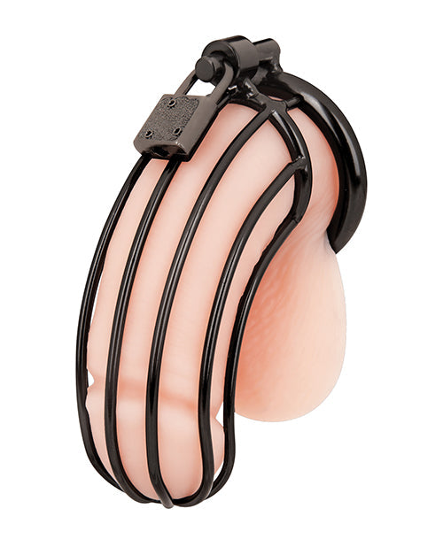 Blue Line Prisoner Cock Cage Black