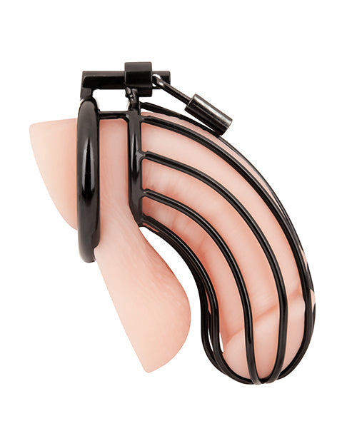 Blue Line Prisoner Cock Cage Black