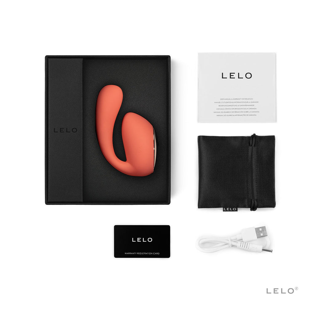 LELO Ida Wave Dual Vibrator - Coral Red