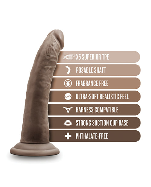 Dr. Skin Plus 7" Poseable Dildo - Chocolate