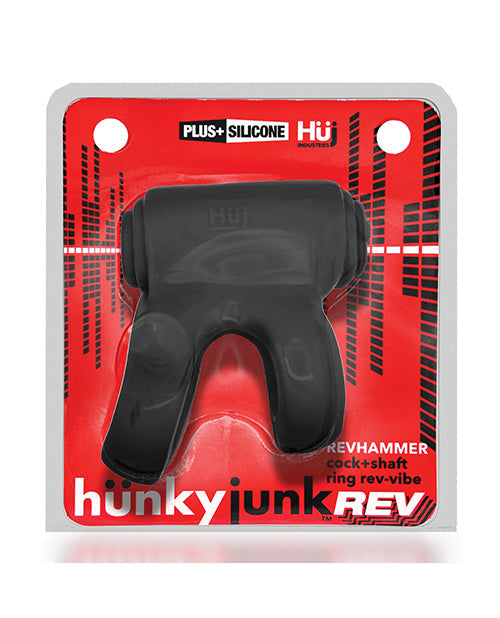 Hunkyjunk Revhammer Shaft Vibe Ring - Tar Ice