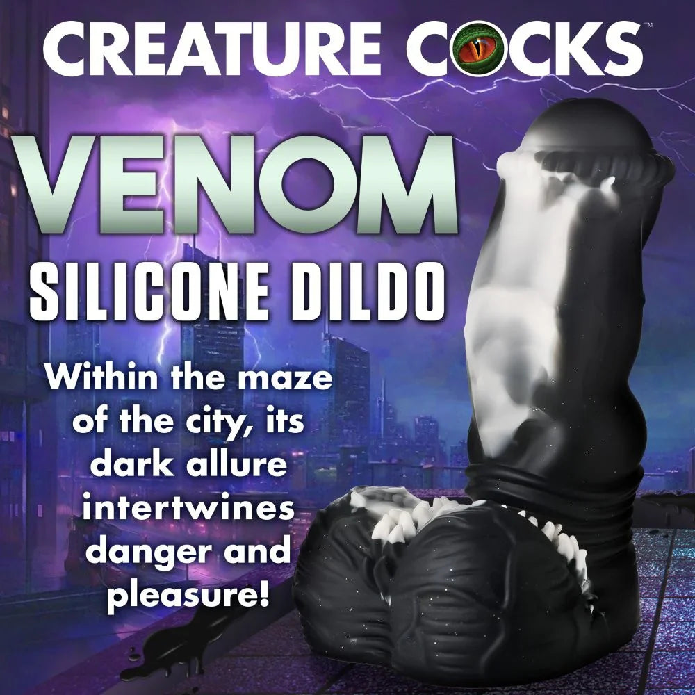 Creature Cocks Venom Silicone Dildo - Black