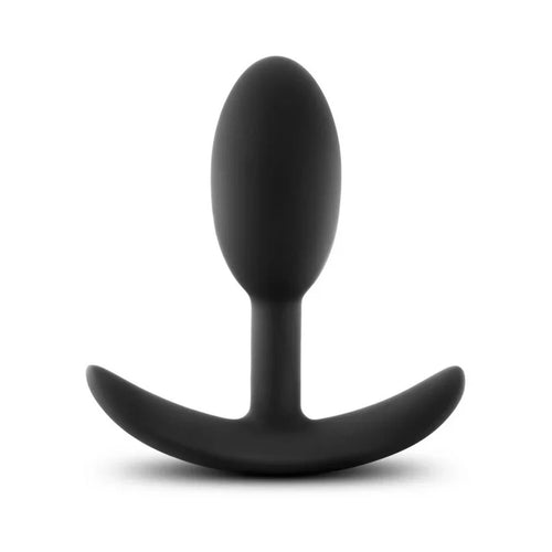Anal Adventures Platinum Silicone Vibra Slim Plug Small - Black
