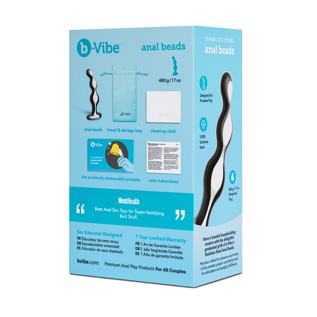 b-Vibe Stainless Steel Anal Beads