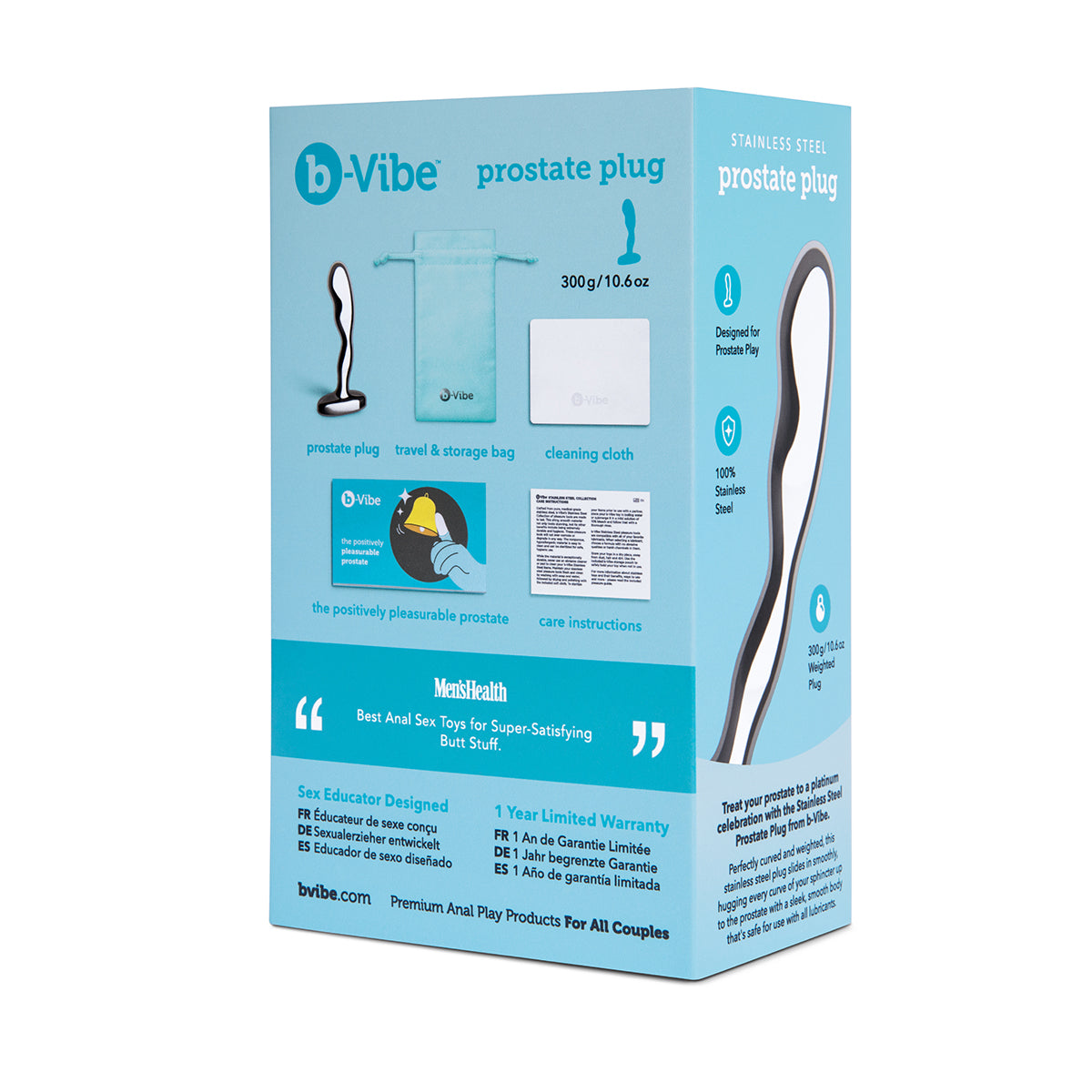 b-Vibe Stainless Steel Prostate Plug