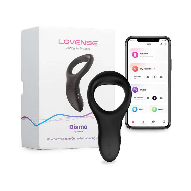 Lovense Diamo Vibrating Cock Ring - Black
