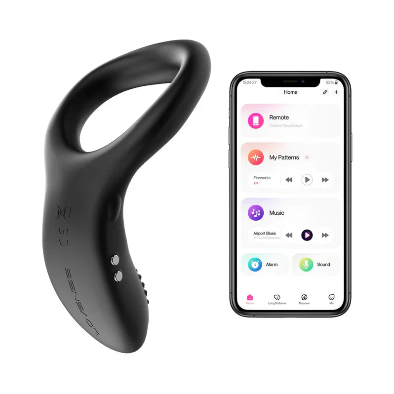 Lovense Diamo Vibrating Cock Ring - Black