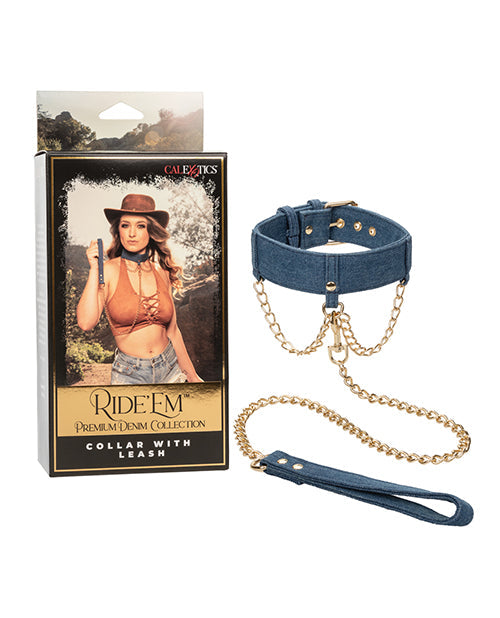 Ride 'em Premium Denim Collection Collar & Leash