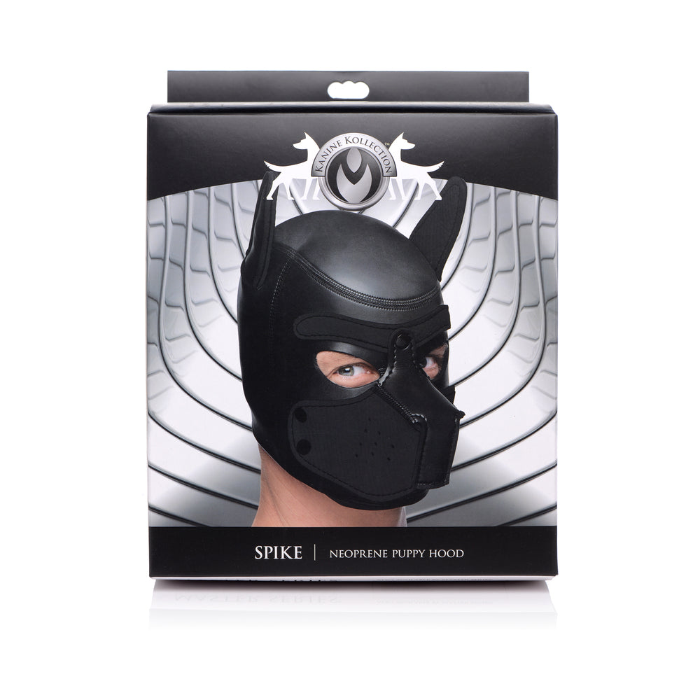 Spike Neoprene Puppy Hood (Black)