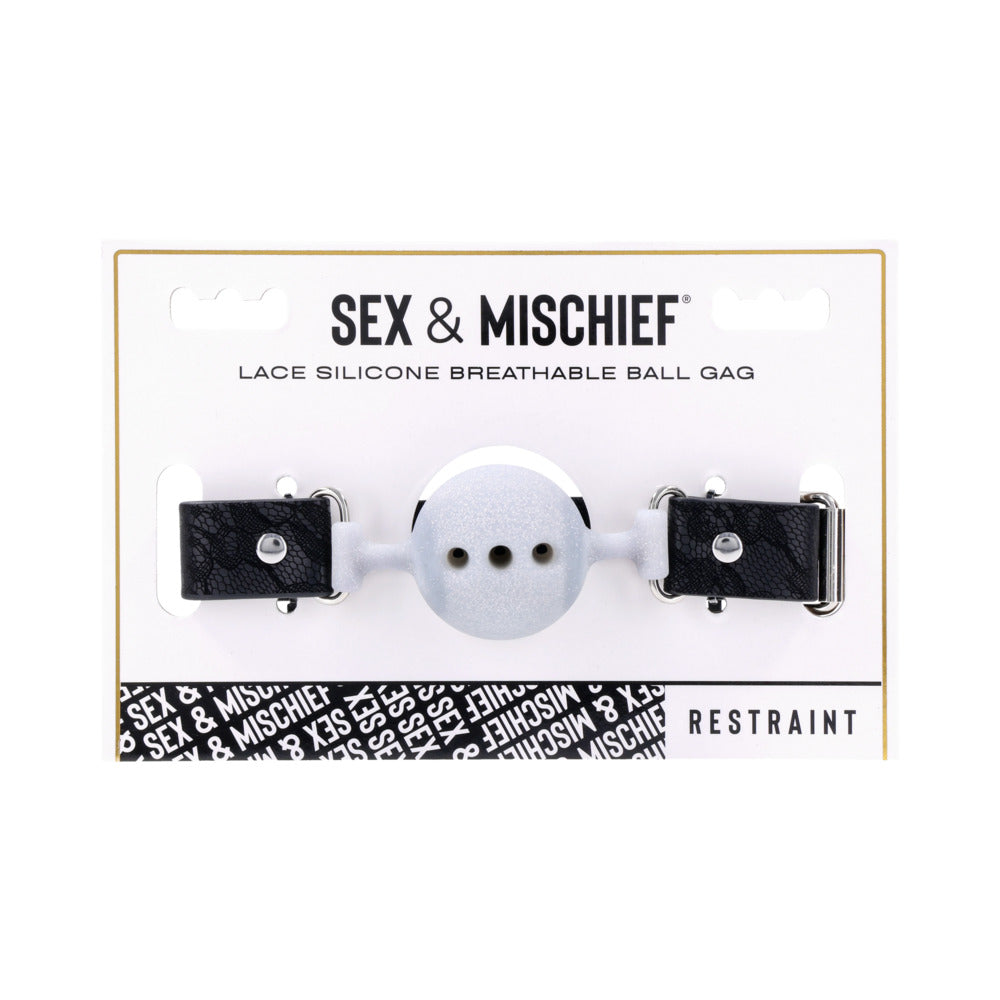 Lace Silicone Breathable Ball Gag