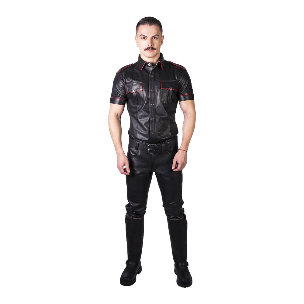 Prowler RED Leather Jeans Black 33 "