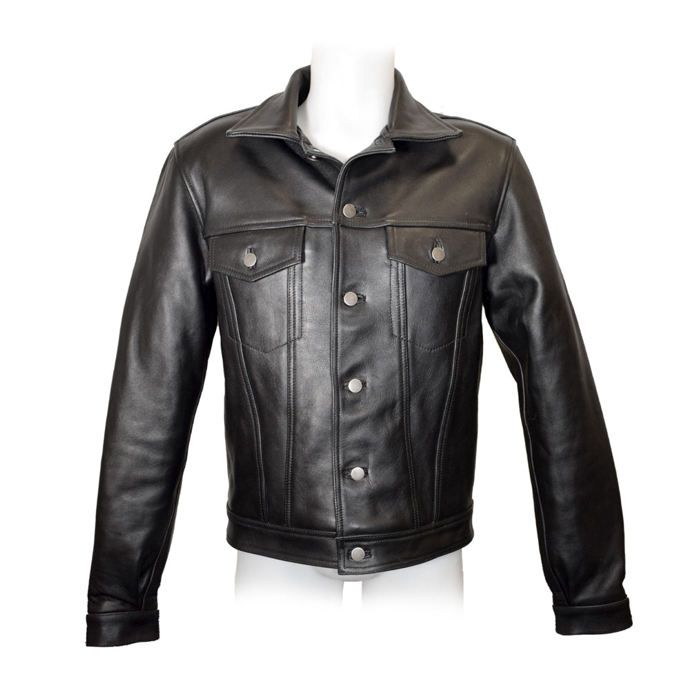 Prowler RED Leather Trucker Jacket L