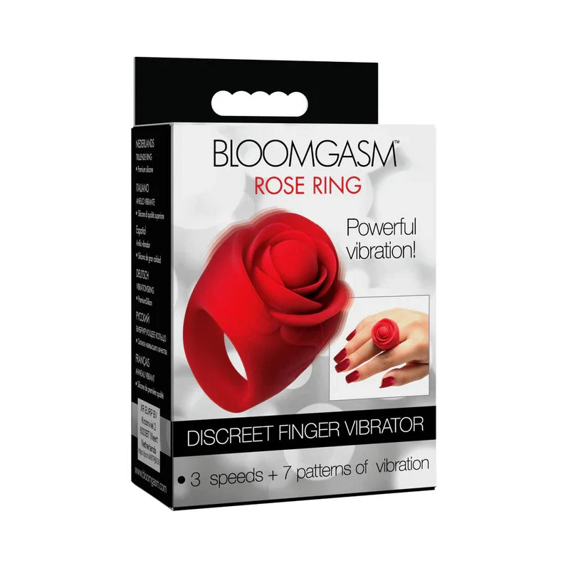 Bloomgasm Rose Ring Discreet Finger Vibrator – Wearable Silicone Pleasure