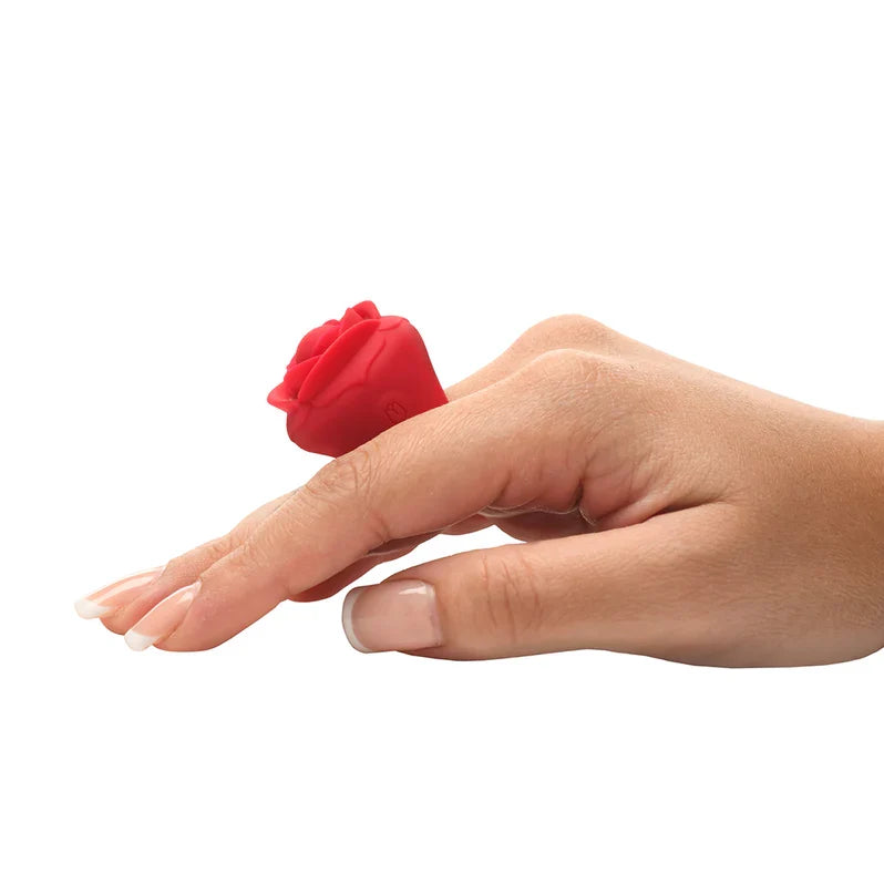 Bloomgasm Rose Ring Discreet Finger Vibrator – Wearable Silicone Pleasure