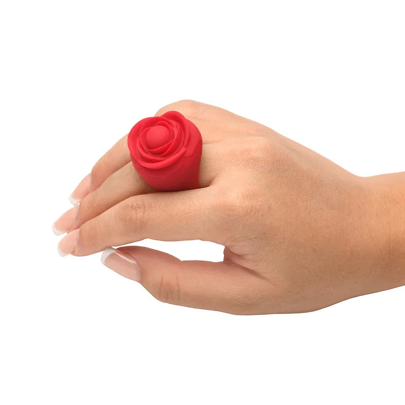 Bloomgasm Rose Ring Discreet Finger Vibrator – Wearable Silicone Pleasure