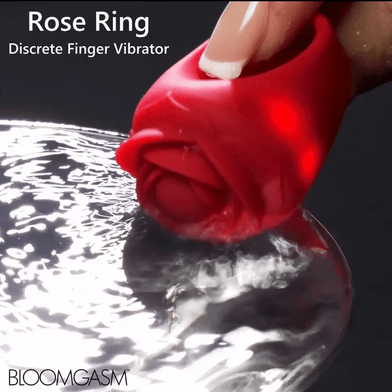 Bloomgasm Rose Ring Discreet Finger Vibrator – Wearable Silicone Pleasure